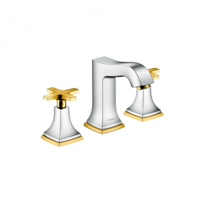 Смеситель Hansgrohe Metropol Classic 31306090 для раковины на 3 отверстия, хром/золото 31306090