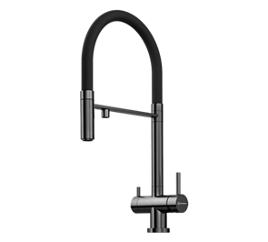 Omoikiri Kanto-GM-BL, смеситель, вороненая сталь/черный гибкий шланг 4994605