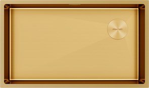 Мойка из нержавеющей стали Paulmark NEXT-SKEW 74 UNI, мойка, нержавеющая сталь, светлое золото pm887444-lg