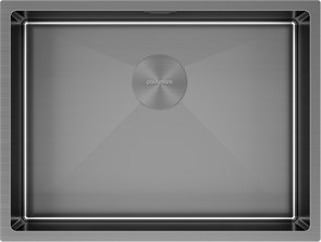 Мойка из нержавеющей стали Paulmark NEXT 58/2S UNI, мойка, нержавеющая сталь, вороненая сталь pm225844-gm