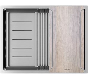 Paulmark NEXT-MULTI SINK 58 UNI, мойка, нержавеющая сталь брашированная pm785845-bs