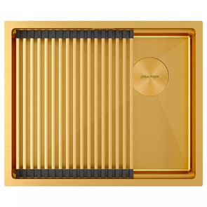 Paulmark NEXT-PRO 54 UNI, мойка, нержавеющая сталь, брашированное золото pm705445-bg
