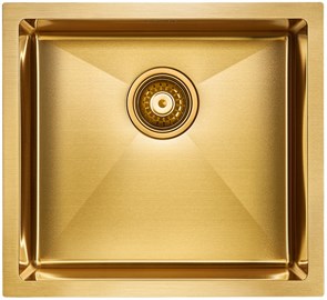 Мойка из нержавеющей стали Paulmark GERBERG 48 UNI, мойка, нержавеющая сталь, брашированное золото pm254844-bg