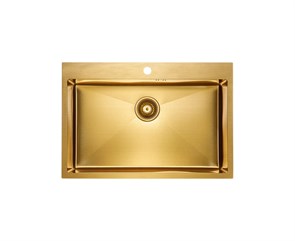 Мойка из нержавеющей стали Paulmark KRONER 75, мойка, нержавеющая сталь, брашированное золото pm217551-bg