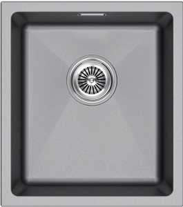 Мойка гранитная Paulmark LUMI 41UNI, мойка, гранит, серый металлик lu41-grm