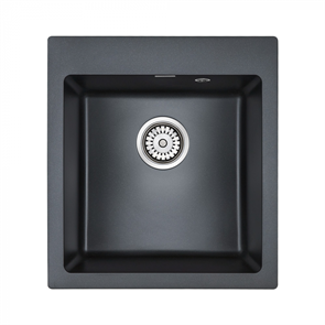 Мойка гранитная Paulmark KANTE 45, мойка, гранит, черный металлик pm104651-blm