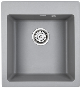 Мойка гранитная Paulmark KANTE 45, мойка, гранит, серый металлик pm104651-grm