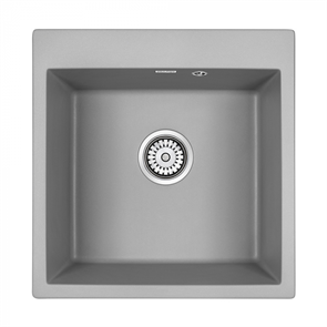 Мойка гранитная Paulmark KANTE 50, мойка, гранит, серый металлик pm105152-grm