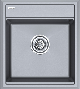 Мойка гранитная Paulmark STEPIA 45, мойка, гранит, серый металлик pm114651-grm