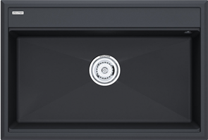 Мойка гранитная Paulmark STEPIA 80, мойка, гранит, антрацит + ADVANCE, коландер, нержавеющая сталь брашированная pm117551-an+a375-bs