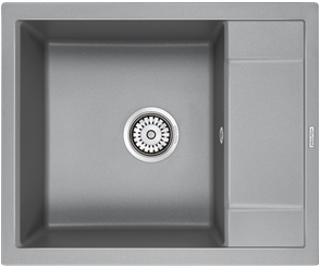 Мойка гранитная Paulmark FLUGEN 50-600, мойка, гранит, серый металлик pm216050-grm