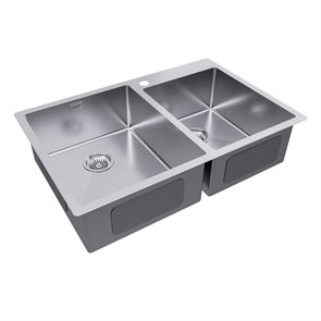 Мойка из нержавеющей стали Paulmark KRONER 78/2S, мойка, нержавеющая сталь брашированная pm237851-bs