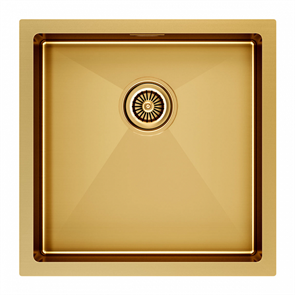 Мойка из нержавеющей стали Paulmark GERBERG 44 UNI, мойка, нержавеющая сталь, брашированное золото pm254444-bg