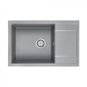 Мойка гранитная Paulmark FLUGEN 60, мойка, гранит, серый металлик pm317850-grm