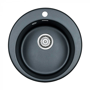 Мойка гранитная Paulmark GELEGEN 50, мойка, гранит, черный металлик pm404800-blm