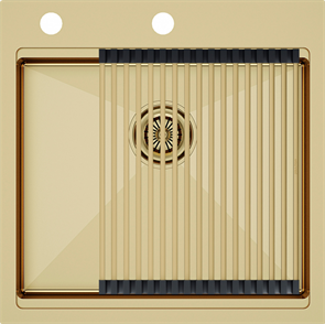 Мойка из нержавеющей стали Paulmark KRONER-PRO 51, мойка, нержавеющая сталь, брашированное золото pm705151-bg