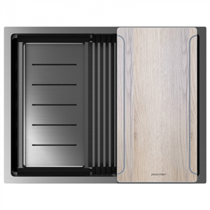 Paulmark NEXT-MULTI SINK 58 UNI, мойка, нержавеющая сталь, вороненая сталь pm785845-gm