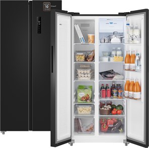 Холодильник Weissgauff WSBS 500 Inverter NoFrost Black 433047