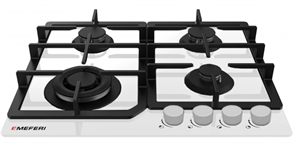 Газовая варочная панель Meferi MGH604WH GLASS COMFORT mgh604wh glass comfort