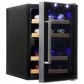 ColdVine С12-TBF2 винный шкаф отдельностоящий, 33 л, 534х340х510 мм, черный 130039