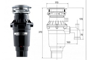 Измельчитель пищевых отходов Bone Crusher BC810 AS-Slim Line 4607813120107