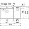 Кухонная мойка Franke Box Center BWX 220-54-27 TL (127.0538.260) 127.0538.260 - фото 133290