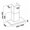 Вытяжка пристенная Falmec PLANE NRS 120 CPLN20.E18P2#ZZZI490F cpln20.e18p2#zzzi490f - фото 150779