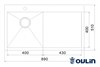Металлическая мойка Oulin OL-FTL101R ol-ftl101r - фото 158268