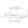 Встраиваемая вытяжка Kuppersberg NANCY S 90 Black 00006947 - фото 183027