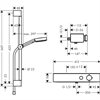 Душевая система Hansgrohe Pulsify 24260000 Select S, термостатическая, с ручным душем 105 3jet Relaxation, штангой 65 см, держателем и шлангом, хром 24260000 - фото 186918