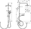 Душевой гарнитур Hansgrohe Vernis Shape Shape Showerpipe 230 1jet Reno, корпус хром, лицевая часть хром 26282000, 2 режима струи 26282000 - фото 187550