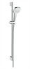 Душевой гарнитур Hansgrohe 26592400 Croma Select E Vario, штанга 90 см, корпус хром, лицевая часть белая, 3 режима струи 26592400 - фото 188001