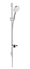Душевой гарнитур Hansgrohe Raindance Select S 120 3jet 26631400, корпус хром, лицевая часть белая, 120 мм, 3 режима струи 26631400 - фото 188056