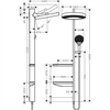 Душевой гарнитур Hansgrohe Rainfinity Showerpipe 360 26842700, корпус белый матовый, лицевая часть черная, 1 режим струи 26842700 - фото 188244