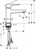 Смеситель Hansgrohe Metropol 32500670 для раковины, черный матовый 32500670 - фото 189699