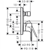 Смеситель Hansgrohe Rebris 72466000 S для душа, хром 72466000 - фото 197907