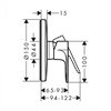Смеситель Hansgrohe Rebris 72668670 E для душа, черный матовый 72668670 - фото 198341