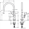Кухонный смеситель Hansgrohe Talis M54, 72804670, черный матовый 72804670 - фото 198419
