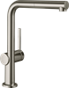 Кухонный смеситель Hansgrohe Talis M54, 72809800, с вытяжным изливом, в комплекте с коробом sBox для шланга, под сталь 72809800 - фото 198472