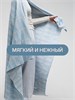 МИРОМА хлопковый плед голубой-серый меланж 130х170 206803 - фото 217436