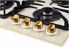 Kuppersberg FQ663C Bronze поверхность газовая независимая, 60 см, газ на стекле, 4 конфорки, решетки чугунные, бежевый/ручки цвета бронзы 00005583 - фото 219942