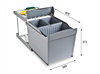 Система сортировки мусора Alveus ALBIO 30 1X16 L+2X7,5 L 1090337 1090337 - фото 222621