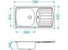 Кухонная мойка Alveus BASIC 150 LEI-90 NEW (1138029) 1138029 - фото 223777