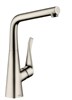 Смеситель Hansgrohe Metris 14822800, для кухни, цвет сталь 14822800 - фото 225730