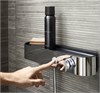 Душевая лейка Hansgrohe Pulsify 24111000 Select S, EcoSmart 3 режима струи, хром глянцевый, диск графит 24111000 - фото 228666