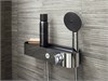 Душевая лейка Hansgrohe Pulsify 24111000 Select S, EcoSmart 3 режима струи, хром глянцевый, диск графит 24111000 - фото 228667
