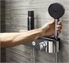 Душевая лейка Hansgrohe Pulsify 24111000 Select S, EcoSmart 3 режима струи, хром глянцевый, диск графит 24111000 - фото 228668