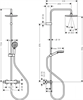 Душевая система Hansgrohe Vernis Blend Showerpipe 200 1jet EcoSmart, термостатическая, черная матовая, 26089670 26089670 - фото 228832