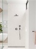Верхний душ Hansgrohe Croma 26220340 280, 28 х 28 см, 1 режим струи, без держателя, черный хром шлифованный 26220340 - фото 228841