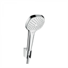 Душевой гарнитур Hansgrohe Croma Select E Vario Port 1,25 м, 26425400, корпус хром, лицевая часть белая, 3 режима струи 26425400 - фото 228931